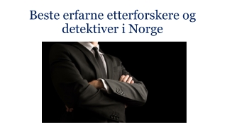 Beste erfarne etterforskere og detektiver i Norge