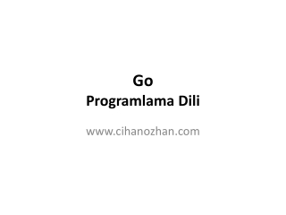 Go Programlama Dili - Seminer