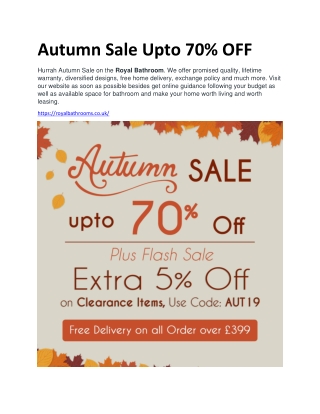 Autumn Sale Upto 70% OFF