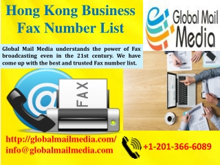 Hong Kong Business Fax Number Lis