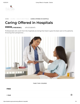 Caring Offered in Hospitals - Edukite