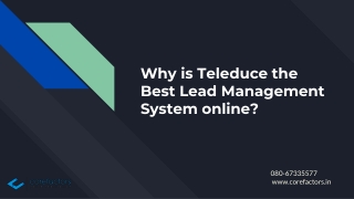 Why is Teleduce the Best Lead Management System Online?