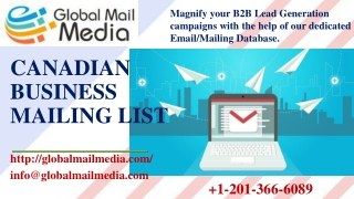 Canadian Business Mailing List