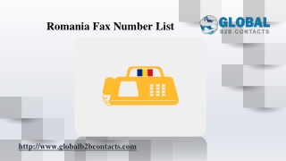 Romania Fax Number List