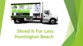 Secure Shredding services