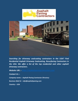 Affordable Residential Asphalt Driveway Contractors