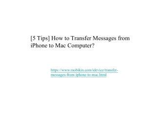 [5 Tips] How to Transfer Messages from iPhone to Mac Computer?