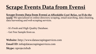 Scrape events data from Evensi