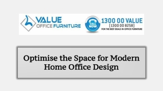Optimise the Space for Modern Home Office Design