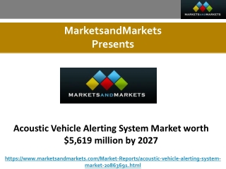 Acoustic Vehicle Alerting System Market worth $5,619 million by 2027