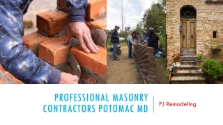 Professional Masonry Companies Potomac MD