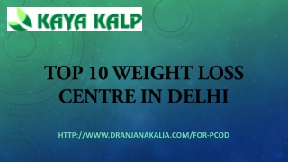 Top 10 Weight Loss Centre in Delhi-Dr Anjana Kalia