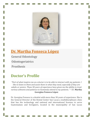 Dr. Martha Fonseca López