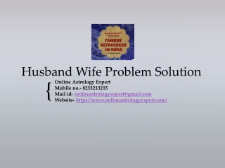 Husband Wife Problem Solution