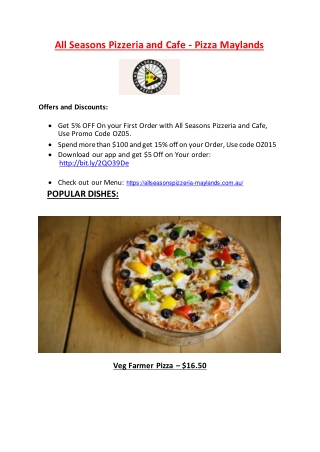 All Seasons Pizzeria and Café Restaurant Maylands – 5% off - Pizza Maylands