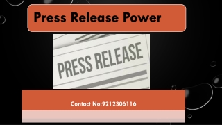 Press Release Submission Service