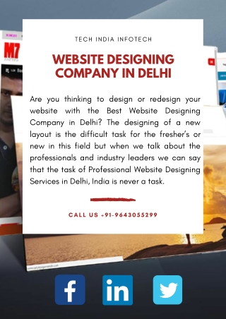 Tech India Infotech - One of the leading Website Designing Company in Delhi