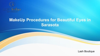 MakeUp Procedures for Beautiful Eyes in Sarasota