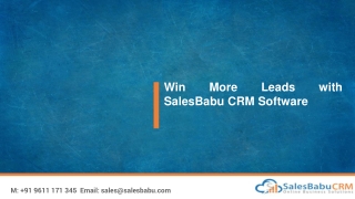 Win More Leads with SalesBabu CRM Software