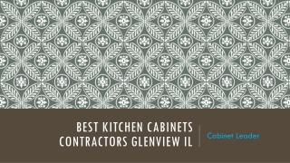 Best Kitchen Cabinets Contractors Glenview IL