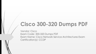 Brilliant 300-320 dumps PDF | 100% accurate 300-320 cheat sheet