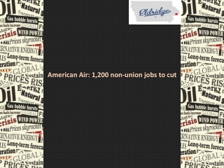 American Air: 1,200 non-union jobs to cut