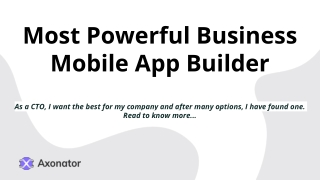 Most powerful business mobile app builder