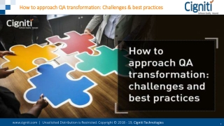 How to approach QA transformation: Challenges & best practices