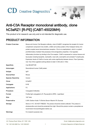 c3a receptor antibody