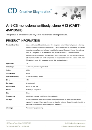 anti c3 antibody