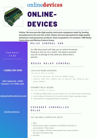 Ethernet Controlled Relay