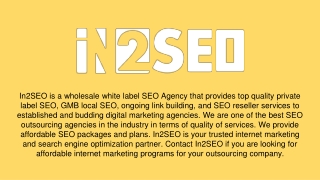 Private Label SEO Services - In2SEO