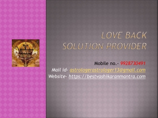 Love back solution provider