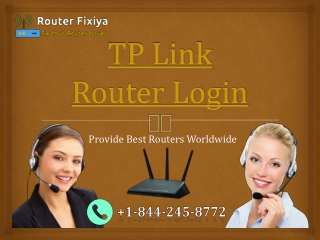 TP Link Login | 1-844-245-8772 | TP Link Router Login