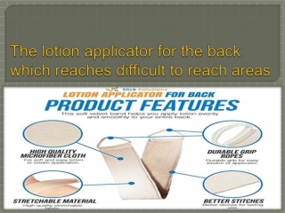 Lotion Applicator for your back