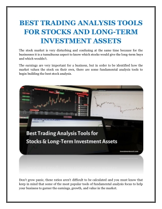 BEST TRADING ANALYSIS TOOLS FOR STOCKS AND LONG - TERM INVESTMENT ASSETS