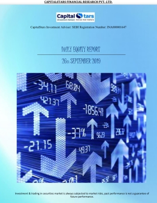 Daily Equity Report 26 SEP 2019