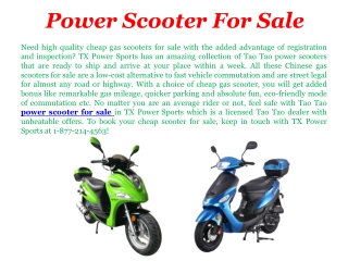 Power Scooter for Sale