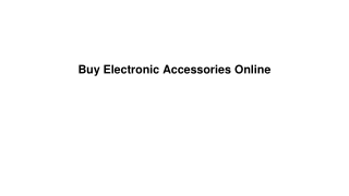 Buy Electronic Accessories Online