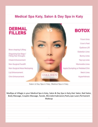 Medical Spa in Katy, Salon & Day Spa in Katy