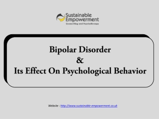 Bipolar Disorder & Its Effect On Psychological Behavior - Sustainable Empowerment UK.