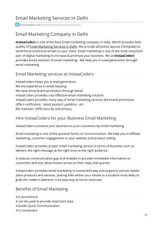 Best Email Marketing Services in Delhi