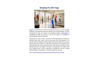 Keeping Fit With Yoga