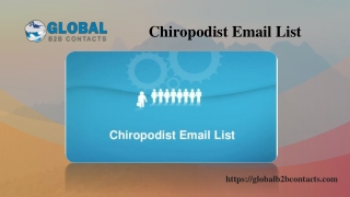 Chiropodist Email List