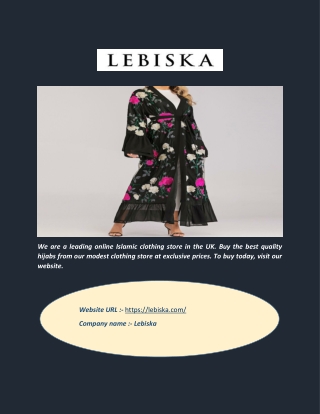 Islamic Clothing Store Online - LEBISKA
