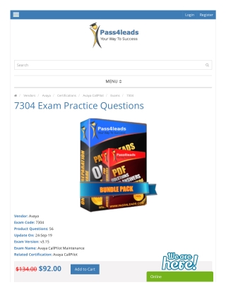 Avaya 7304 Exam Practice Questions 2019 Updated