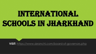 International schools in Jharkhand