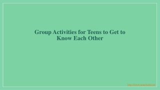 Group Activities for Teens to Get to Know Each Other