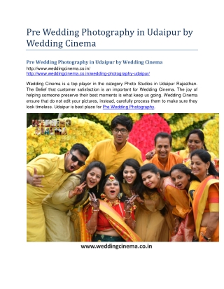 Pre Wedding Photography in Udaipur by Wedding Cinema
