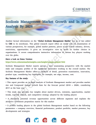 Scoliosis Management Market Growth and In depth Analysis By 2026